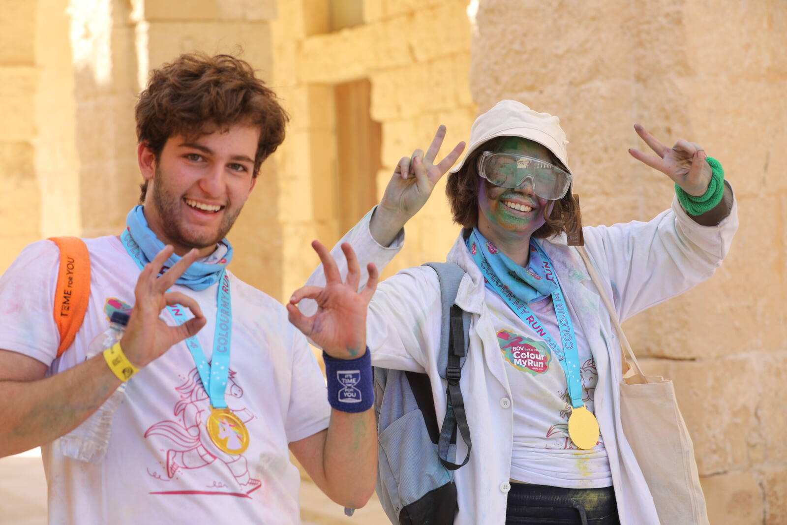 Friends with medals